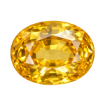 Vivid Oval Golden Yellow Sapphire